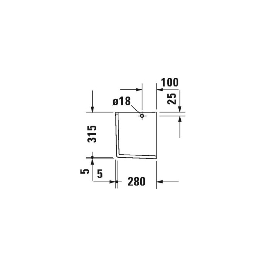Duravit Halbsäule Starck 3 17x31,5cm, weiß