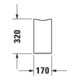 Duravit Halbsäule Starck 3 17x31,5cm, weiß