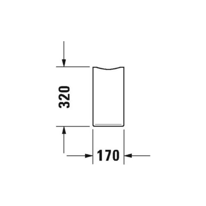 Duravit Halbsäule Starck 3 17x31,5cm, weiß