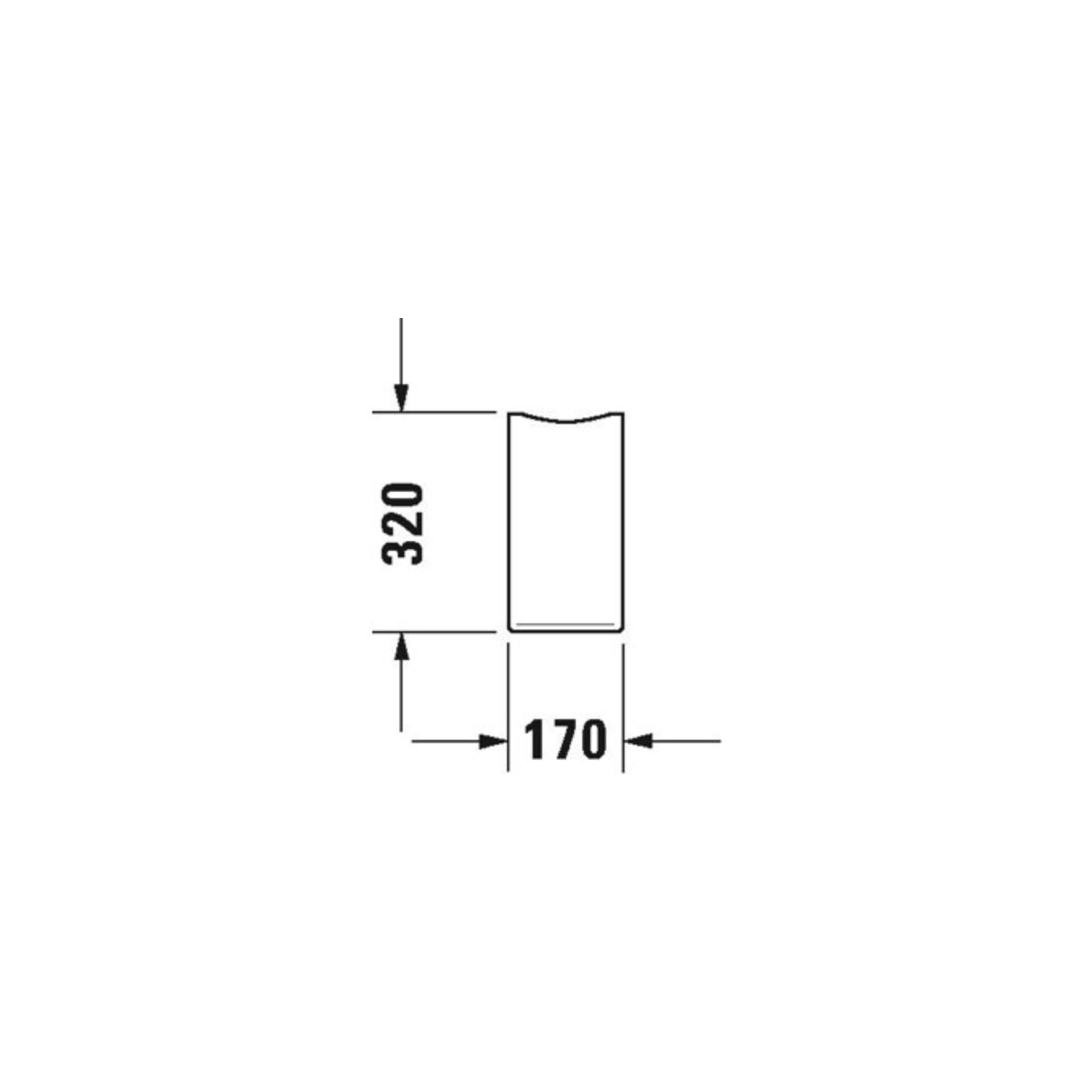 Duravit Halbsäule Starck 3 17x31,5cm, weiß