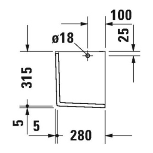 Duravit Halbsäule Starck 3 17x31,5cm, weiß