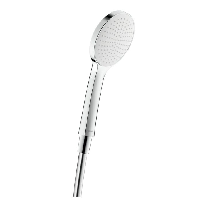 Duravit Handbrause 1jet 110 245mm, Anschl.-G. G 1/2, chrom/weiß