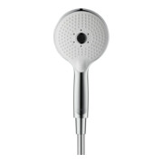 Duravit Handbrause 3jet Click 120 240mm, Anschl.-G. G 1/2, chrom/weiß