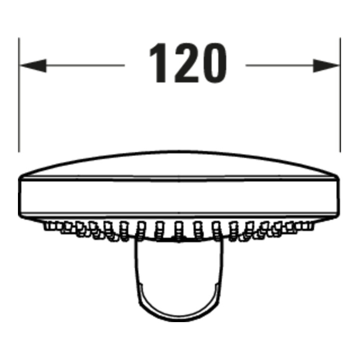 Duravit Handbrause 3jet Click 120 MinusFlow 240mm, Anschl.-G. G 1/2, bron gebürstet