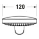 Duravit Handbrause 3jet Click 120 MinusFlow 240mm, Anschl.-G. G 1/2, ES gebürstet-2