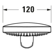 Duravit Handbrause 3jet Click 120 MinusFlow 240mm, Anschl.-G. G 1/2, ES gebürstet-2