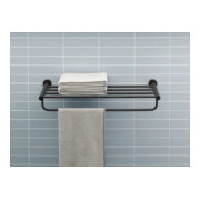 Duravit Handtuchablage D-Code 65x11,2x22cm, schwarz matt-2
