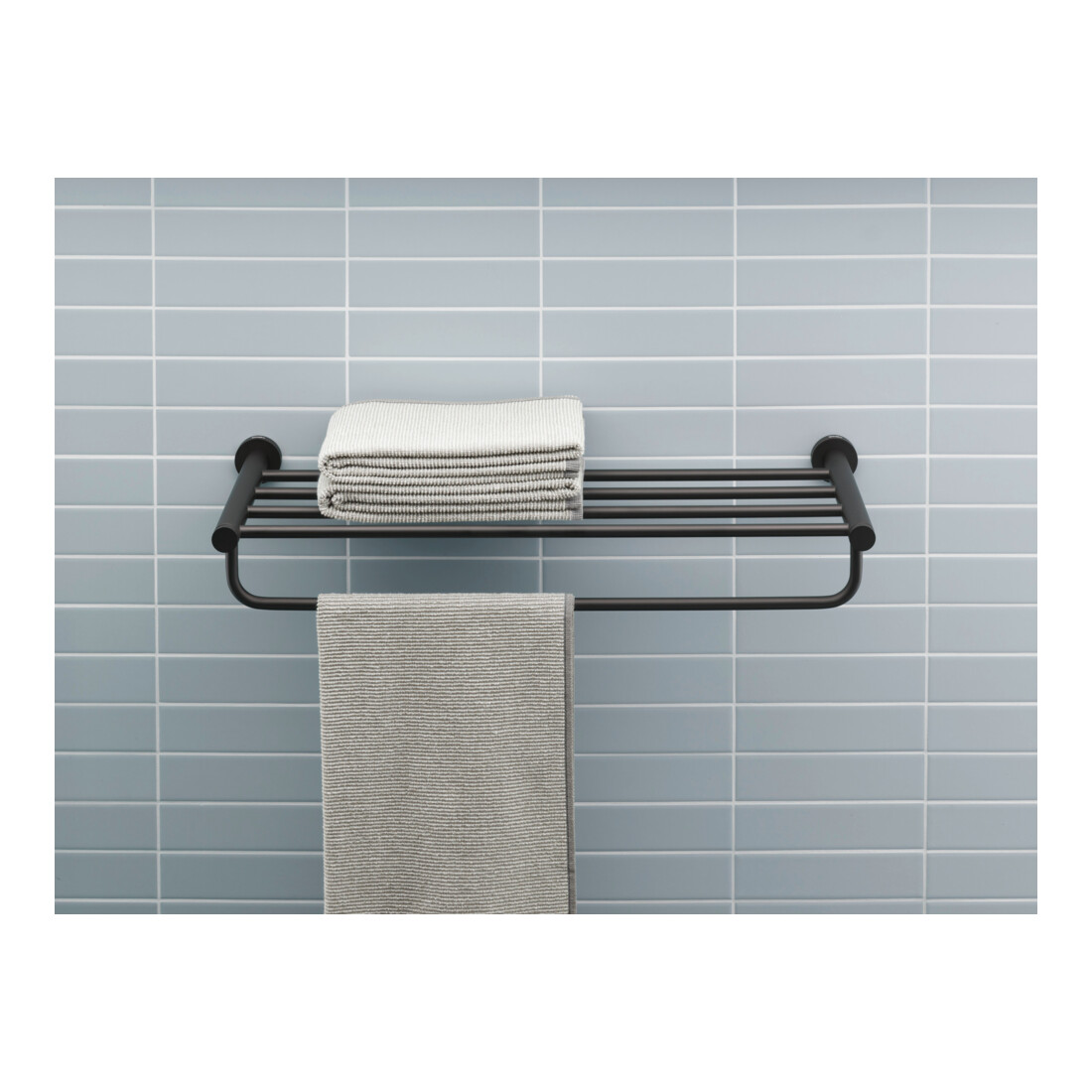 Duravit Handtuchablage D-Code 65x11,2x22cm, schwarz matt