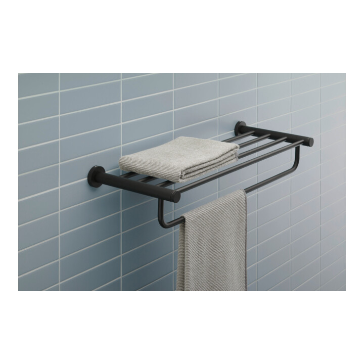 Duravit Handtuchablage D-Code 65x11,2x22cm, schwarz matt