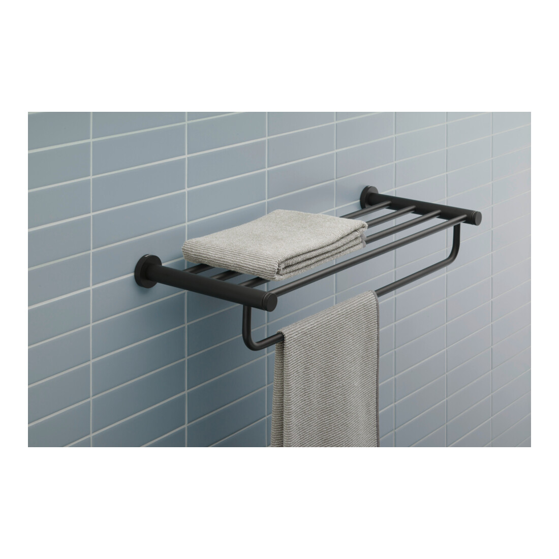 Duravit Handtuchablage D-Code 65x11,2x22cm, schwarz matt