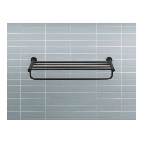 Duravit Handtuchablage D-Code 65x11,2x22cm, schwarz matt