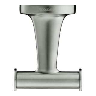 Duravit Handtuchhaken Starck T 6x7,6cm, doppelt, Edelstahl gebürstet