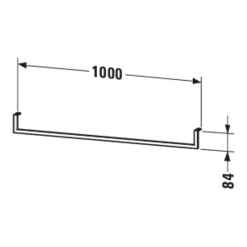 Duravit Handtuchhalter 8,4x100cm, 14mm Quadratrohr, chrom