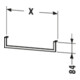 Duravit Handtuchhalter 8,4x100cm, 14mm Quadratrohr, chrom-4