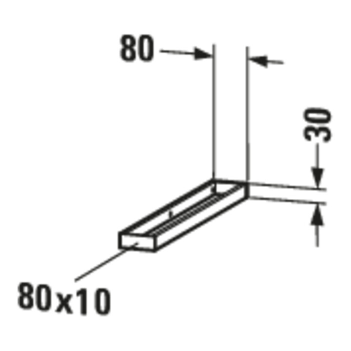 Duravit Handtuchhalter 8x54,8cm, chrom