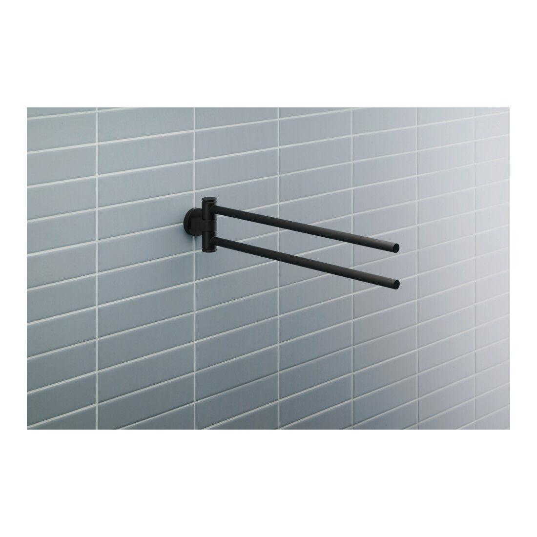 Duravit Handtuchhalter D-Code 5x9x44,7cm, 2-arm, schwenkb., sw matt