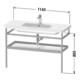 Duravit Handtuchhalter DuraStyle 114x44cm, bas. m/Eich massiv, mit Ablage-4