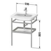 Duravit Handtuchhalter DuraStyle 59x44cm, graph m/Eich massiv, mit Ablage-4