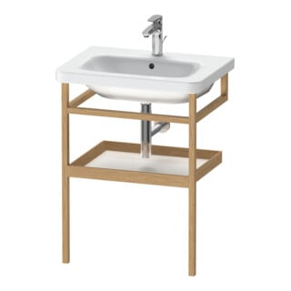 Duravit Handtuchhalter DuraStyle 59x44cm, we. hgl./Eiche mass., m Ablage