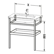 Duravit Handtuchhalter DuraStyle 74x44cm, graph m/amerik. Nussb, m Ablage-4