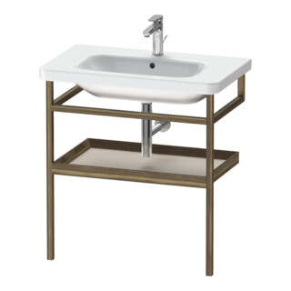 Duravit Handtuchhalter DuraStyle 74x44cm, taupe/amerik. Nussb, mit Ablage