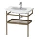 Duravit Handtuchhalter DuraStyle 74x44cm, taupe/amerik. Nussb, mit Ablage-1