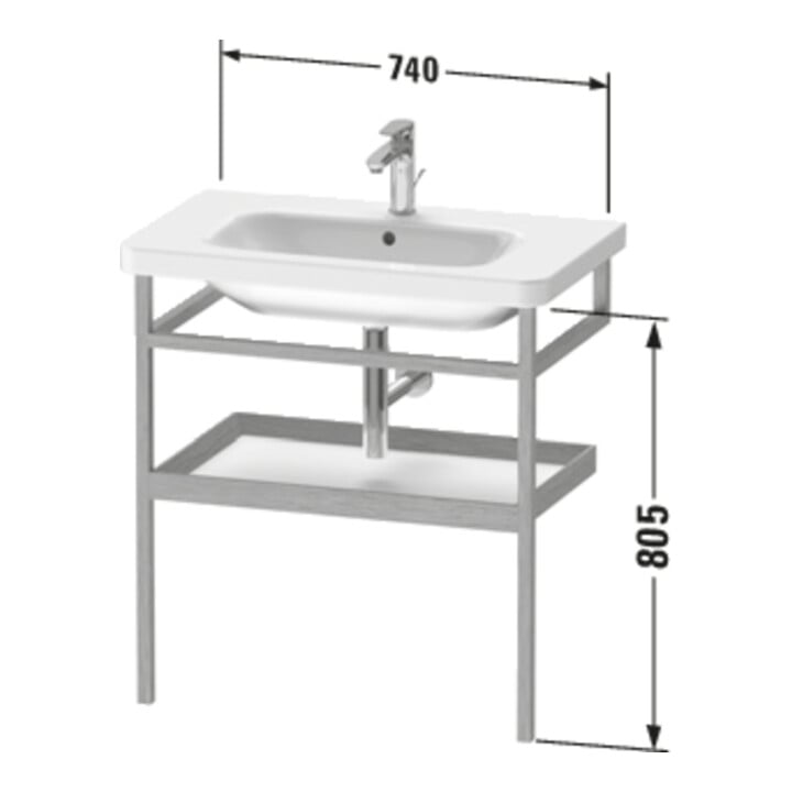 Duravit Handtuchhalter DuraStyle 74x44cm, we. hgl./amerik. Nussb, m Abl.
