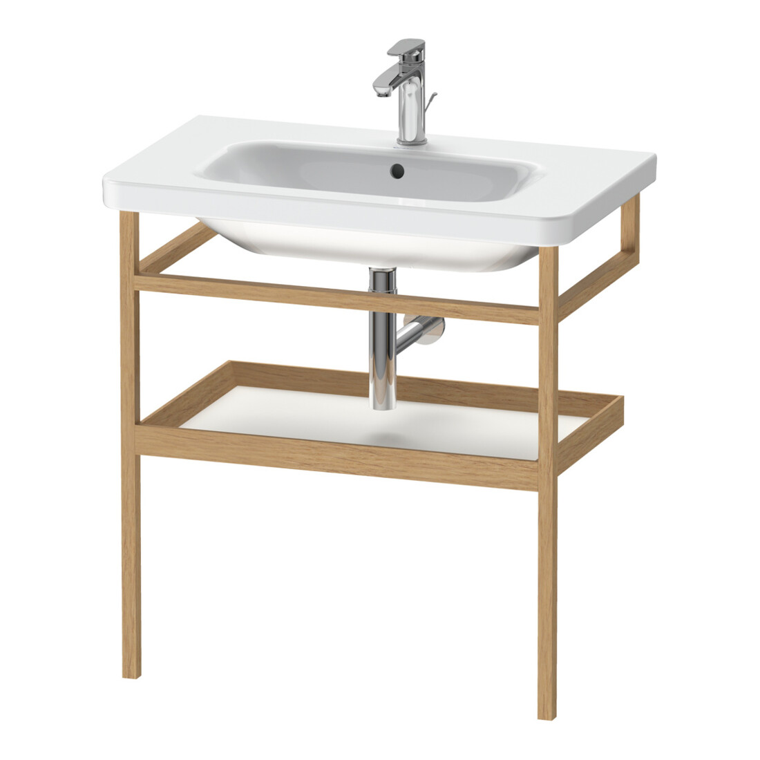 Duravit Handtuchhalter DuraStyle 74x44cm, we. m/Eich massiv, mit Ablage
