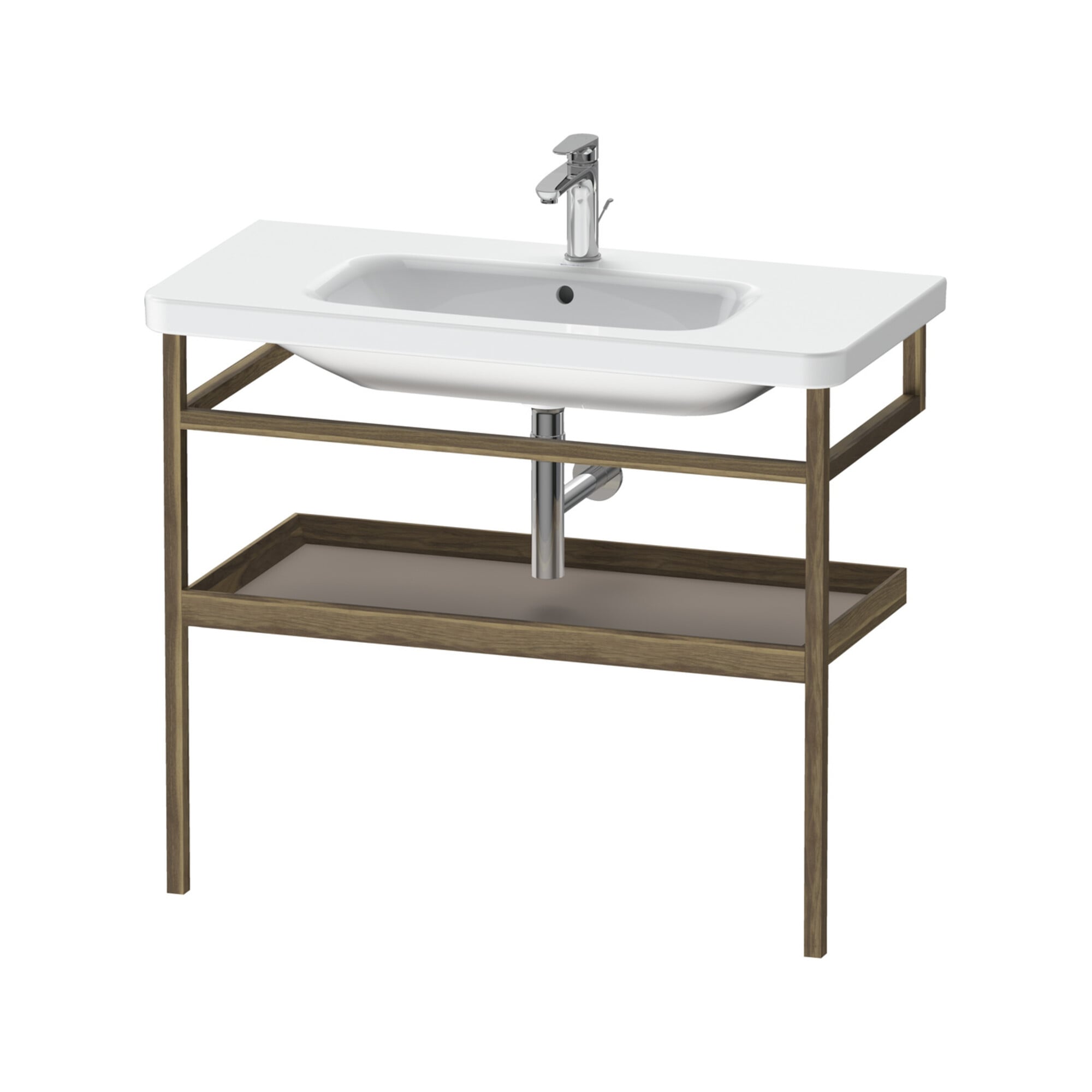 Duravit Handtuchhalter DuraStyle 94x44cm, bas. m/amerik. Nussb, m Ablage