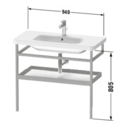 Duravit Handtuchhalter DuraStyle 94x44cm, bas. m/Eich massiv, mit Ablage-3