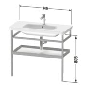 Duravit Handtuchhalter DuraStyle 94x44cm, tau/europ. Ei mass., mit Ablage-3