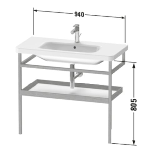Duravit Handtuchhalter DuraStyle 94x44cm, we. hgl./amerik. Nussb, m Abl.