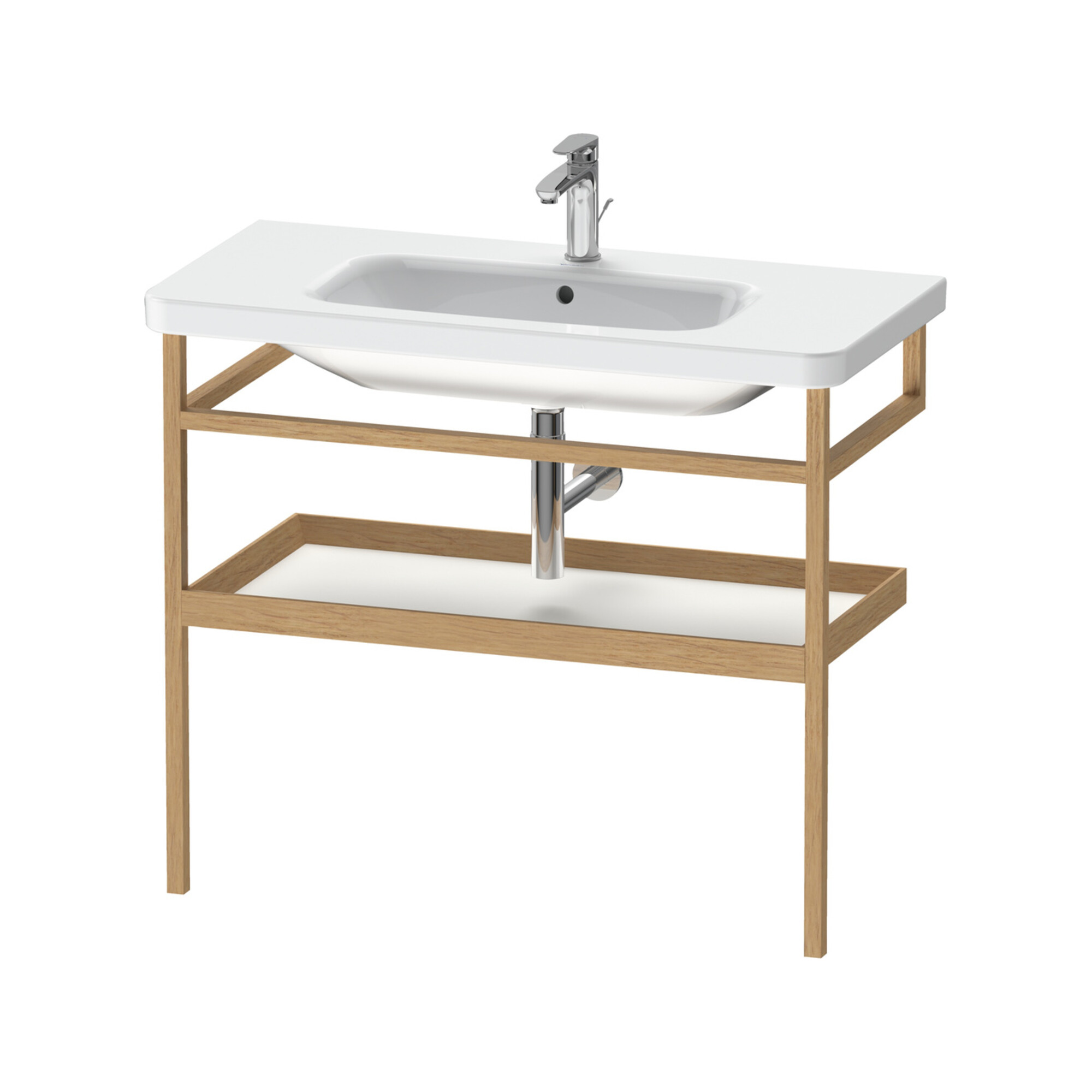 Duravit Handtuchhalter DuraStyle 94x44cm, we. m/Eich massiv, mit Ablage