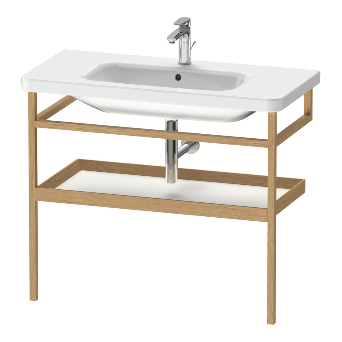 Duravit Handtuchhalter DuraStyle 94x44cm, we. m/Eich massiv, mit Ablage