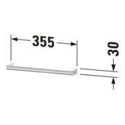 Duravit Handtuchhalter Sivida 35,5x3x7cm, f Waschtischunterschrank, chrom-2