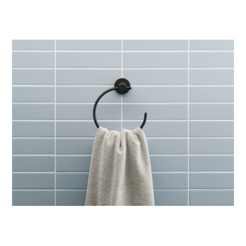 Duravit Handtuchring D-Code 16,9x18,2x6,7cm, schwarz matt