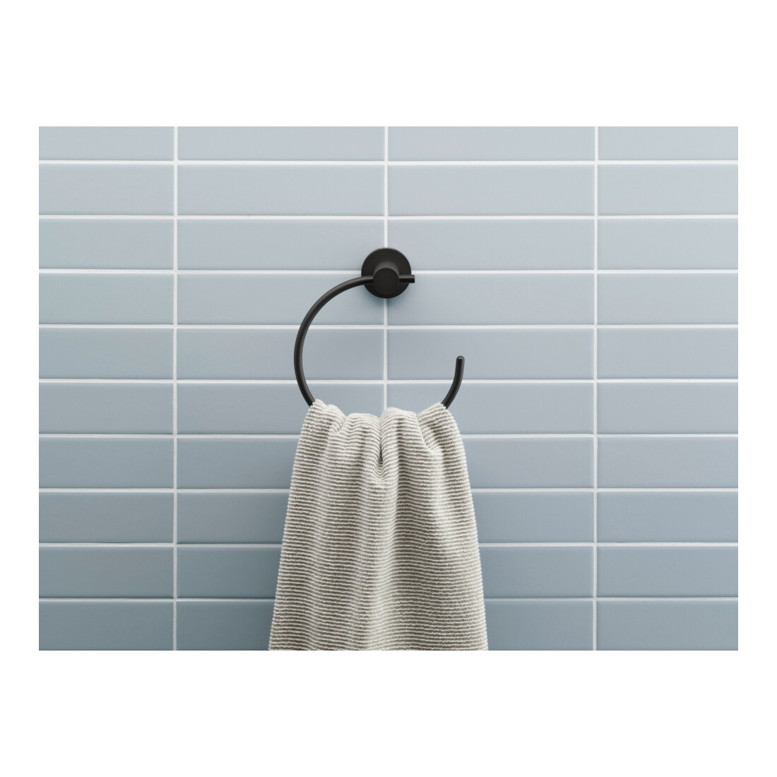 Duravit Handtuchring D-Code 16,9x18,2x6,7cm, schwarz matt