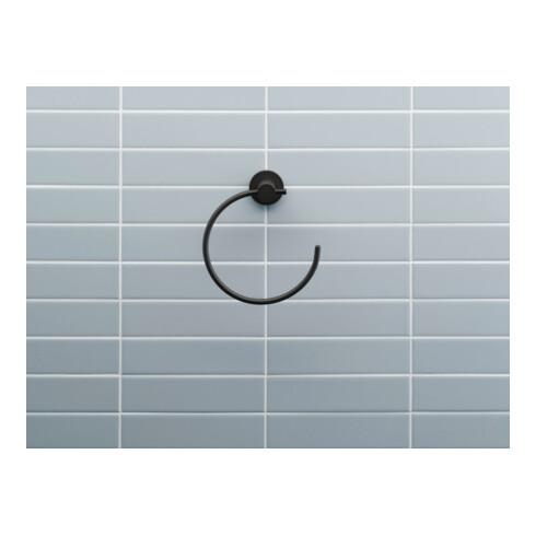 Duravit Handtuchring D-Code 16,9x18,2x6,7cm, schwarz matt