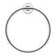 Duravit Handtuchring Starck T 21x7,3cm, Gold poliert-1