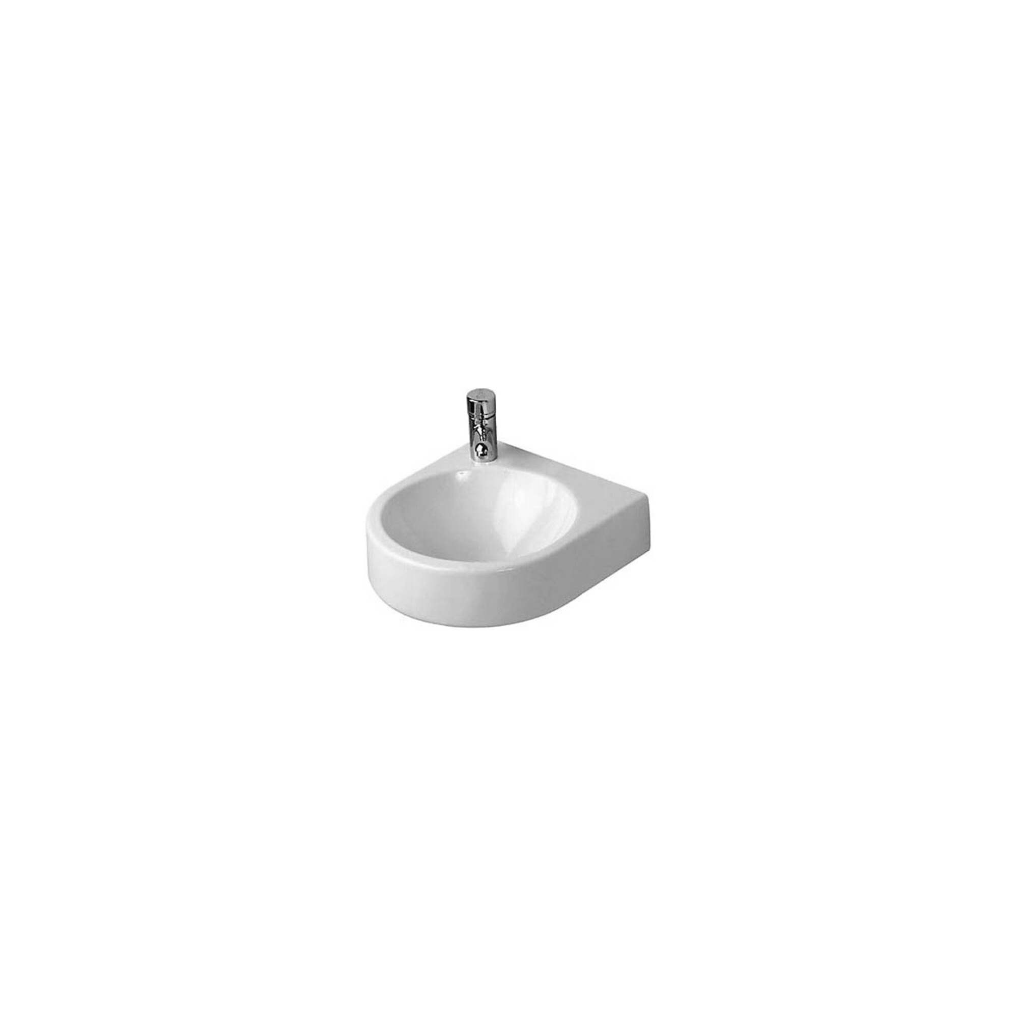 Duravit Handwaschbecken Architec 36x38cm, o ÜL, mit Hahnlochbank, weiß