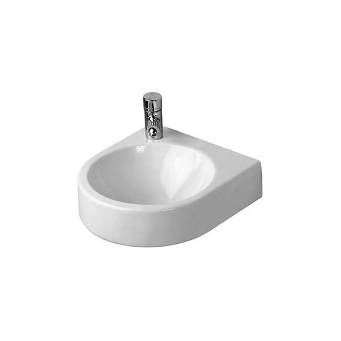 Duravit Handwaschbecken Architec 36x38cm, o ÜL, mit Hahnlochbank, weiß