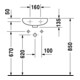 Duravit Handwaschbecken COMPACT DURAPLUS mit Überlauf, Hahnlochbank 365 x 265 mm, Hahnloch-Vorstich weiß-5