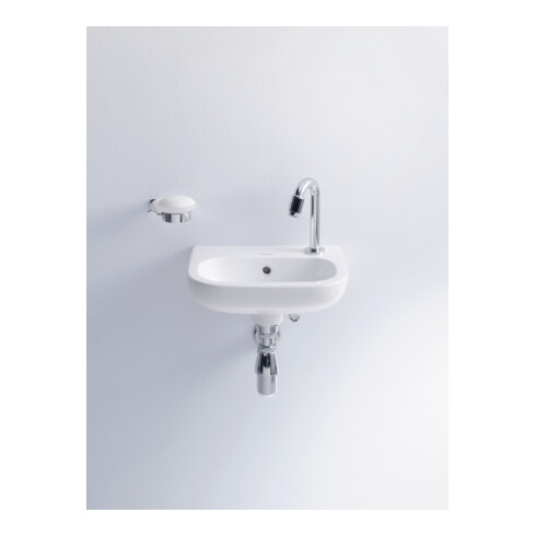 Duravit Handwaschbecken D-Code 36x27cm, m ÜL, HLB, we, Hahnloch rechts