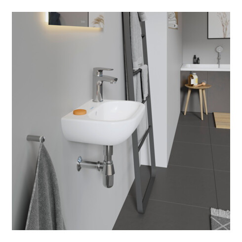 Duravit Handwaschbecken D-Code 36x27cm, m ÜL, HLB, we, Hahnloch rechts