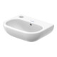 Duravit Handwaschbecken D-Code 36x27cm, m ÜL, HLB, weiß, Hahnloch links