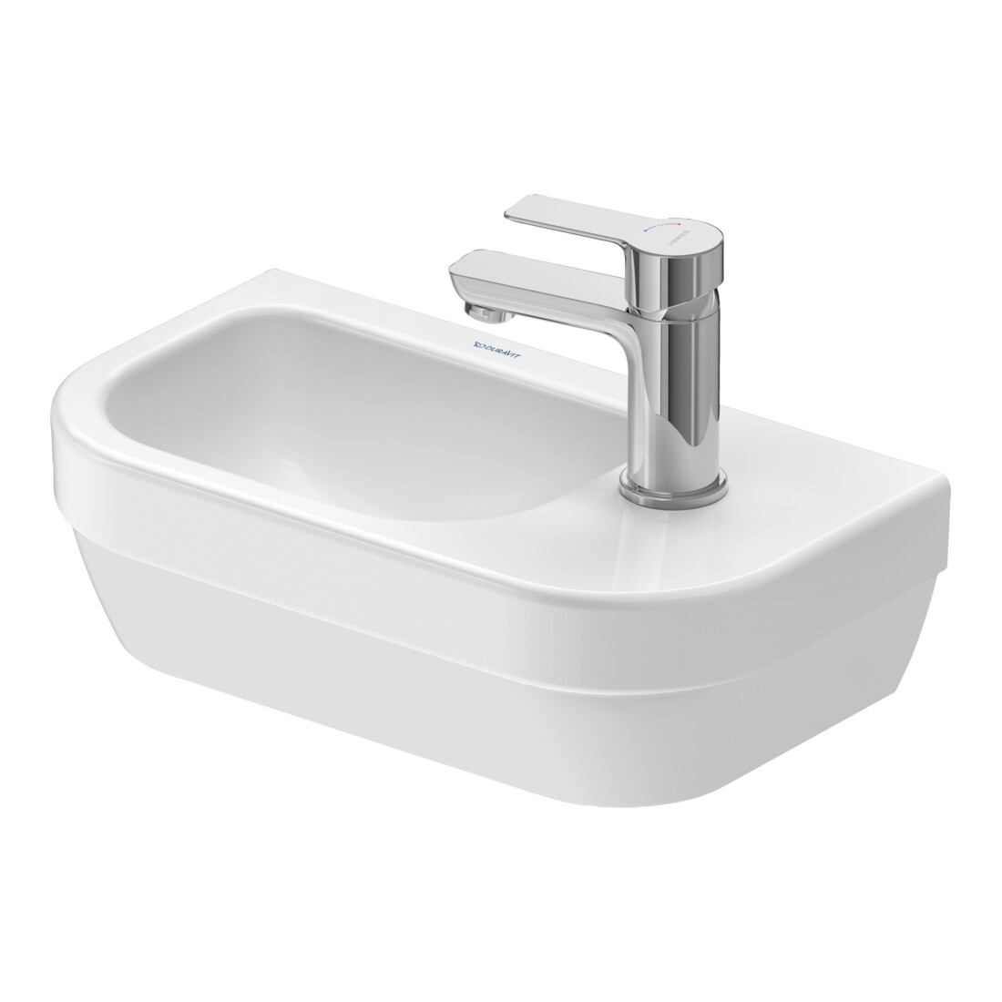 Duravit Handwaschbecken D-Code 40x22cm, m Hahnl., m ÜL, we. HygGlaze
