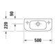 Duravit Handwaschbecken D-Code 50x22cm, m ÜL u HLB, we, Hahnloch links-2