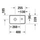 Duravit Handwaschbecken D-Neo 40x22cm, B li, o ÜL, m HLB, m HL, re, we-4