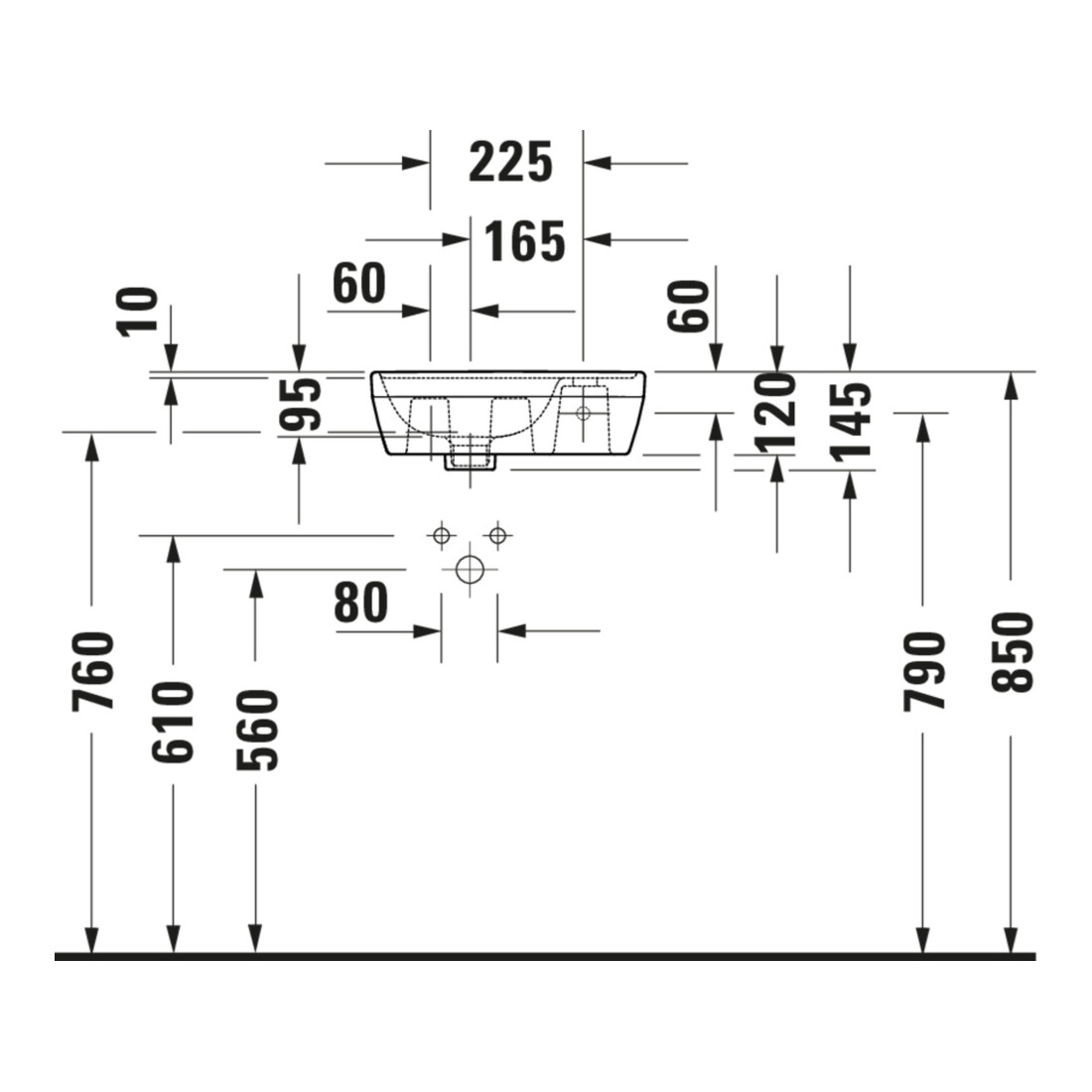 Duravit Handwaschbecken D-Neo 40x22cm, B li, o ÜL, m HLB, m HL, re, we