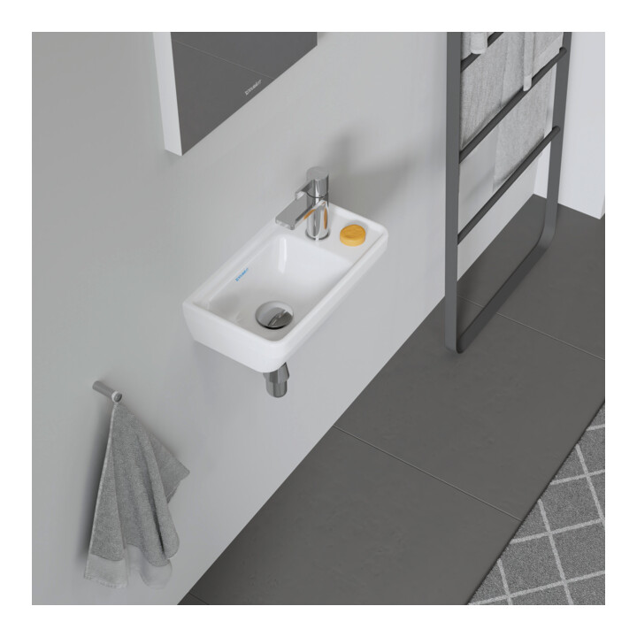 Duravit Handwaschbecken D-Neo 40x22cm, B li, o ÜL, m HLB, m HL, re, we